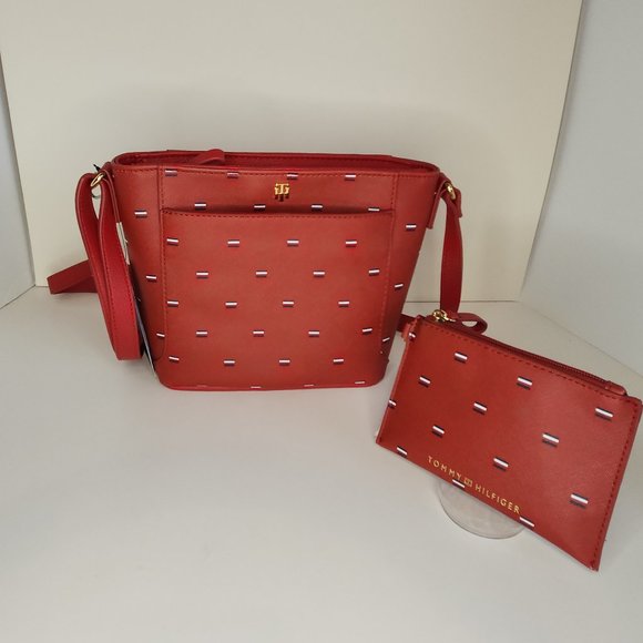 Tommy Hilfiger Red Crossbody with Large Pouch - NWT - Picture 1 of 8